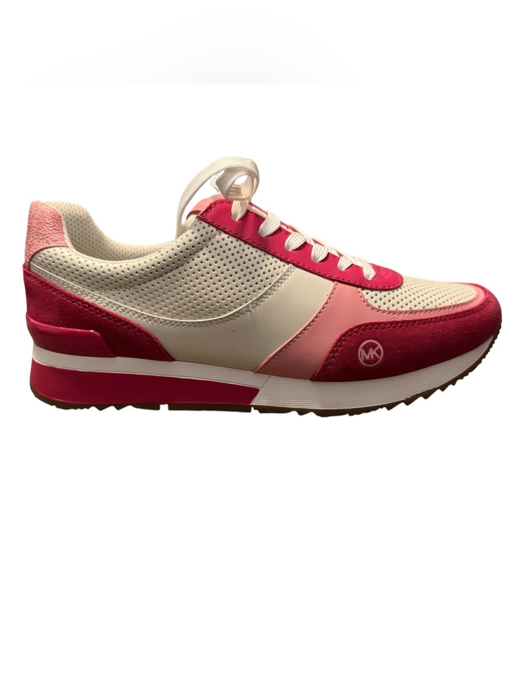 Michael Kors Andi Trainer Colorblock Sneaker in Pink and White Women’s Size 8